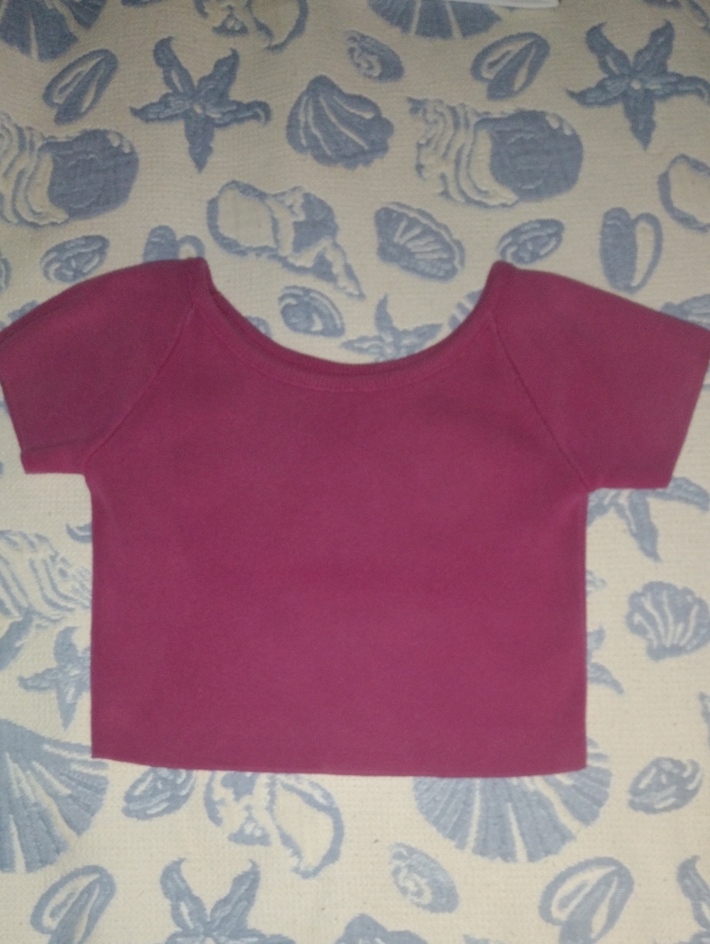 Girls' Magenta Short Sleeve Crop Top - Kids Shirts & Tops